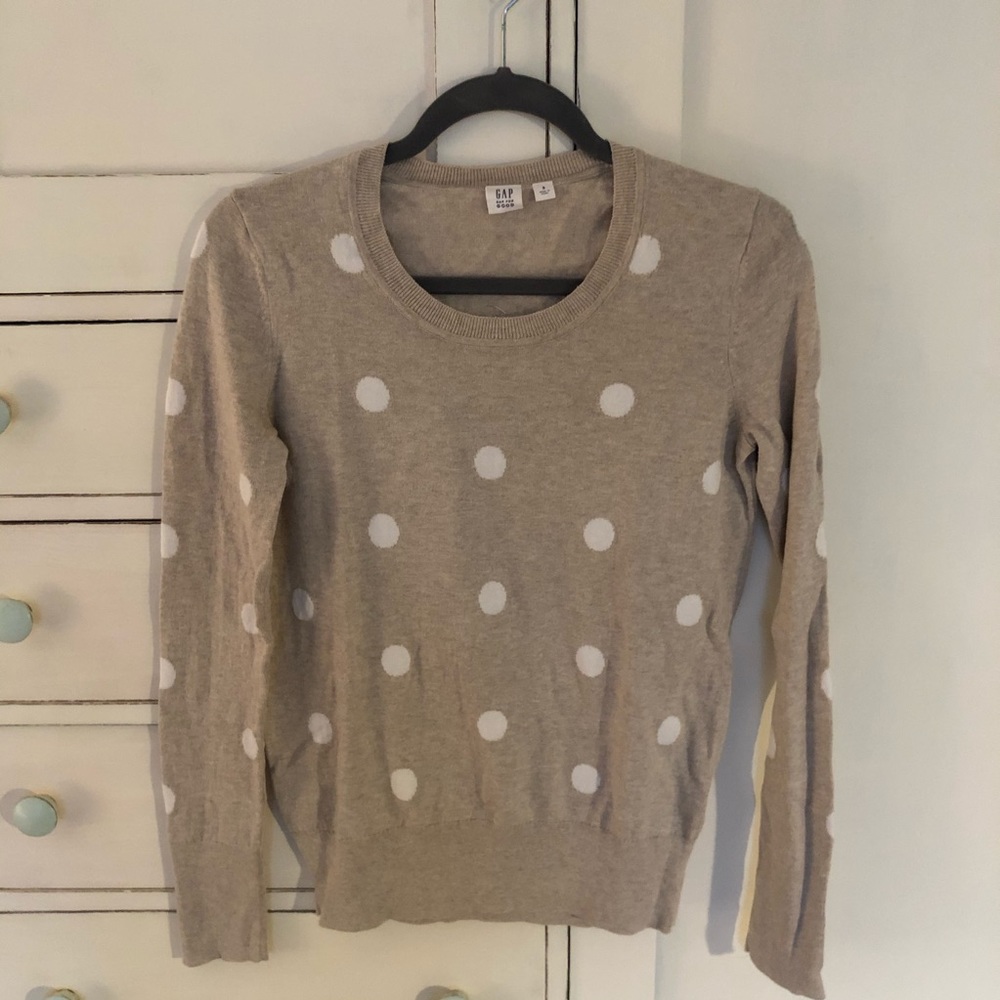 Gap polka dot oatmeal sweater